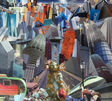 Chaos 4   Collage  67,5 cm x 75,2 cm